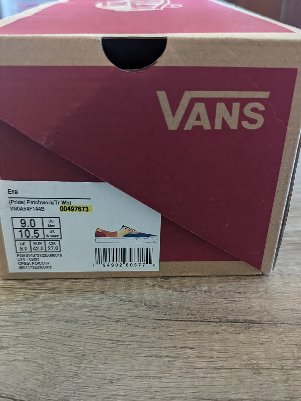 Vans women's  10.5/ mens 9 Multi-Color Patchwork Lace-Up Sneakers